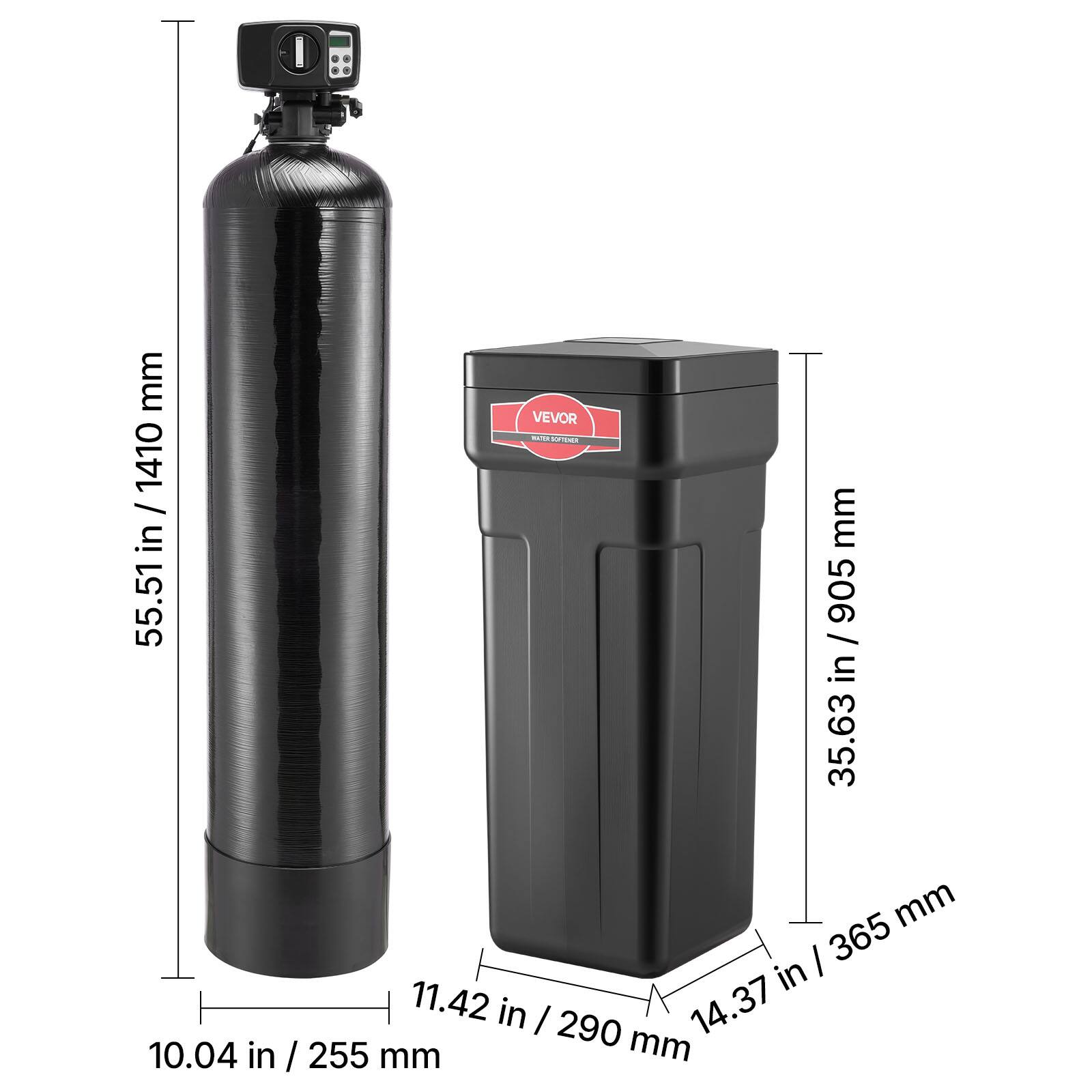 mm 1410 / in 55.51  
mm 905 / in 35.63  
mm 365 / in 14.37  
mm 290 / in 11.42  
mm 255 / in 10.04