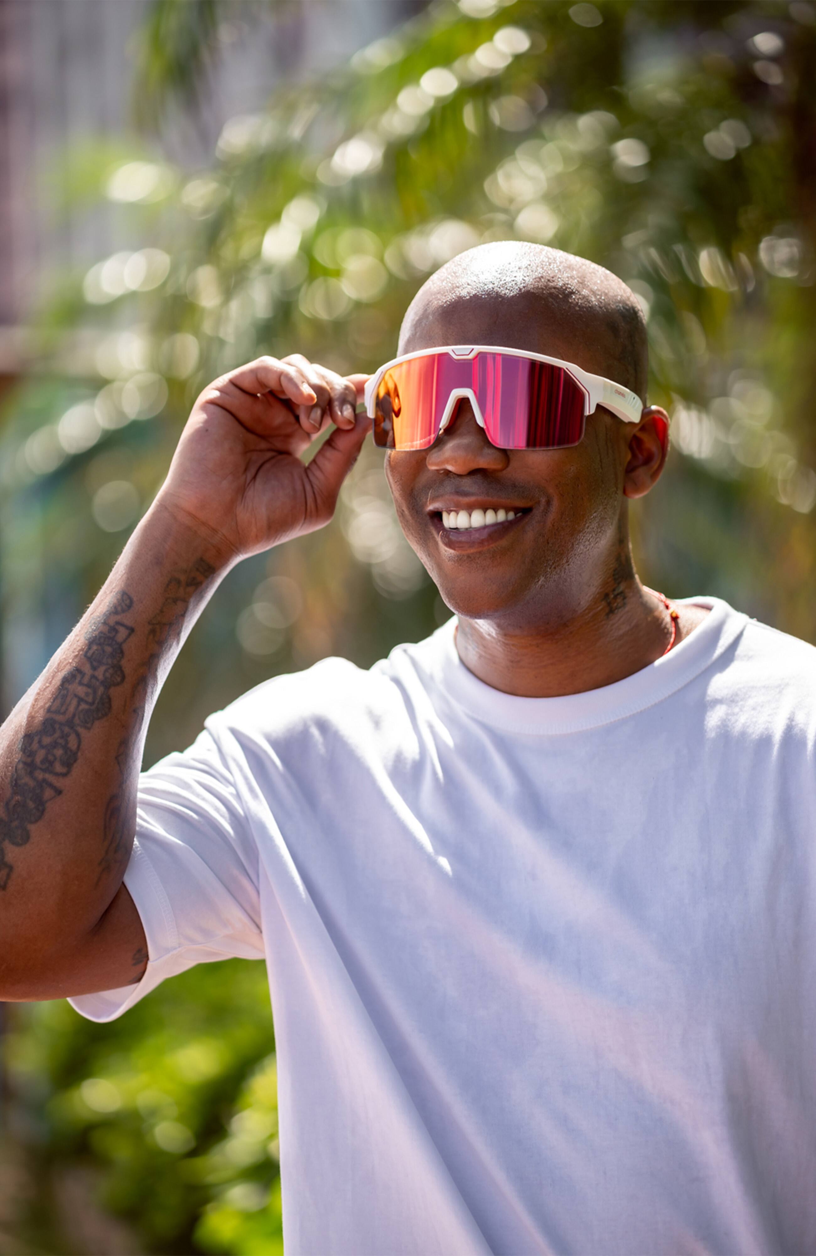 Alt View 3. Chamelo - Sport Music Music Shield Slider HVL - White frame | Fire lenses.