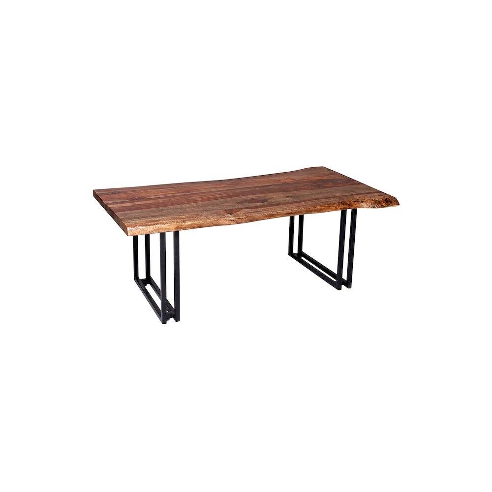 Front. Porter Designs - Porter Designs Manzanita Live Edge Solid Sheesham Wood Coffee Table, Brown - Brown.