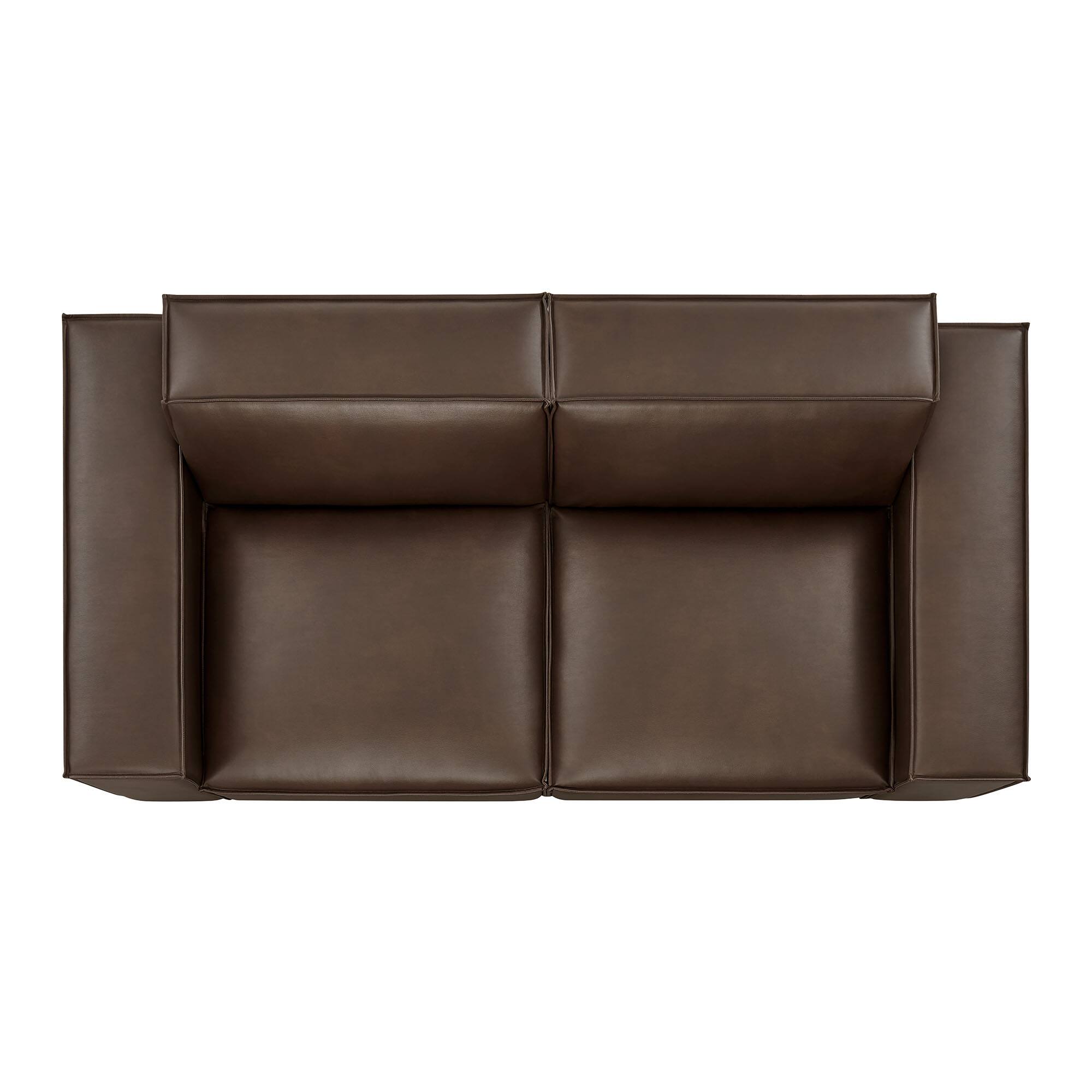 Alt View 5. Modway - Restore 2-Piece Vegan Leather Modular Loveseat by Modway - Espresso.