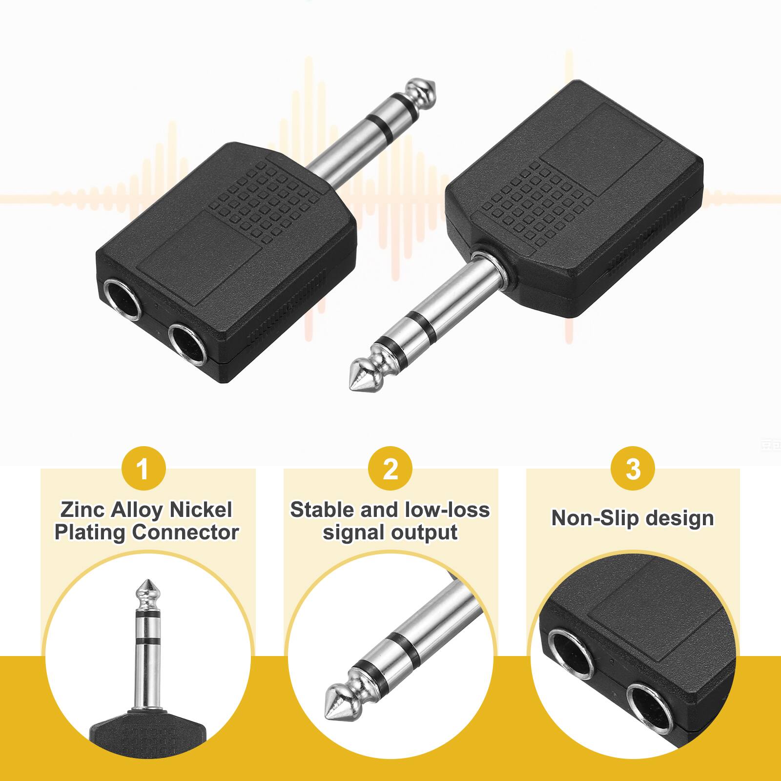 1. Zinc Alloy Nickel Plating Connector  
2. Stable and low-loss signal output  
3. Non-Slip design