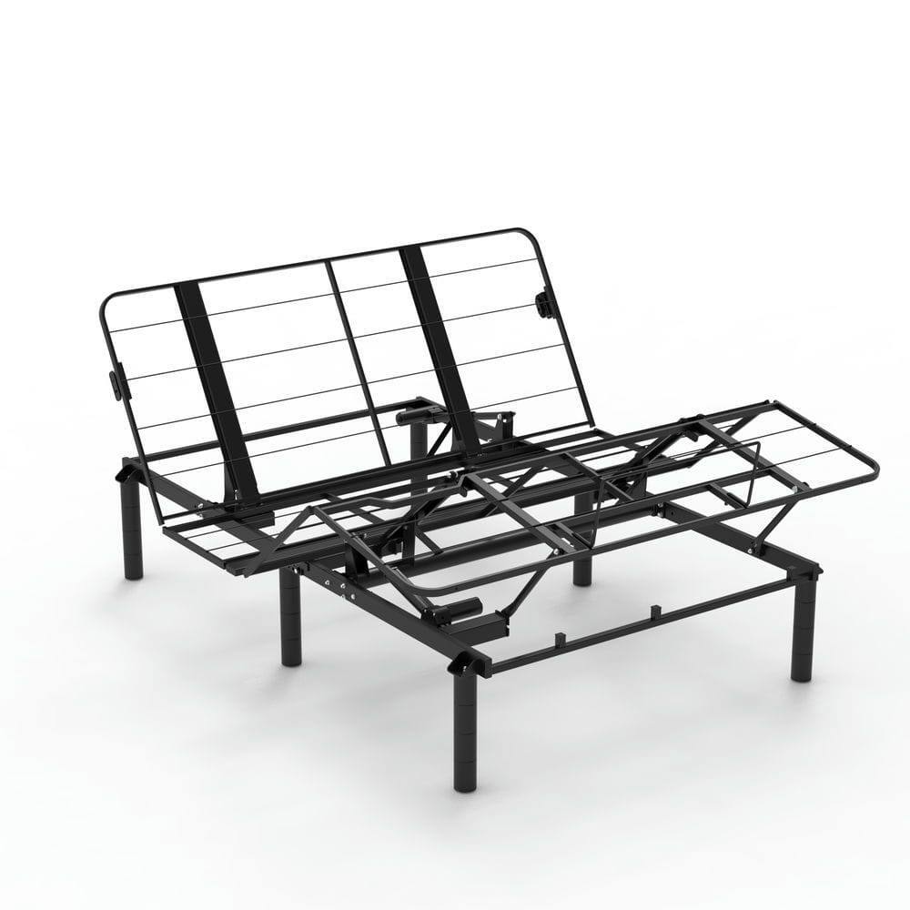 Alt View 2. Kadyn - Zero-Clearance Adjustable Bed Base Frame Head and Foot Incline Quiet Motor Queen Size Zero Gravity, Dual USB A+C Ports - Black.