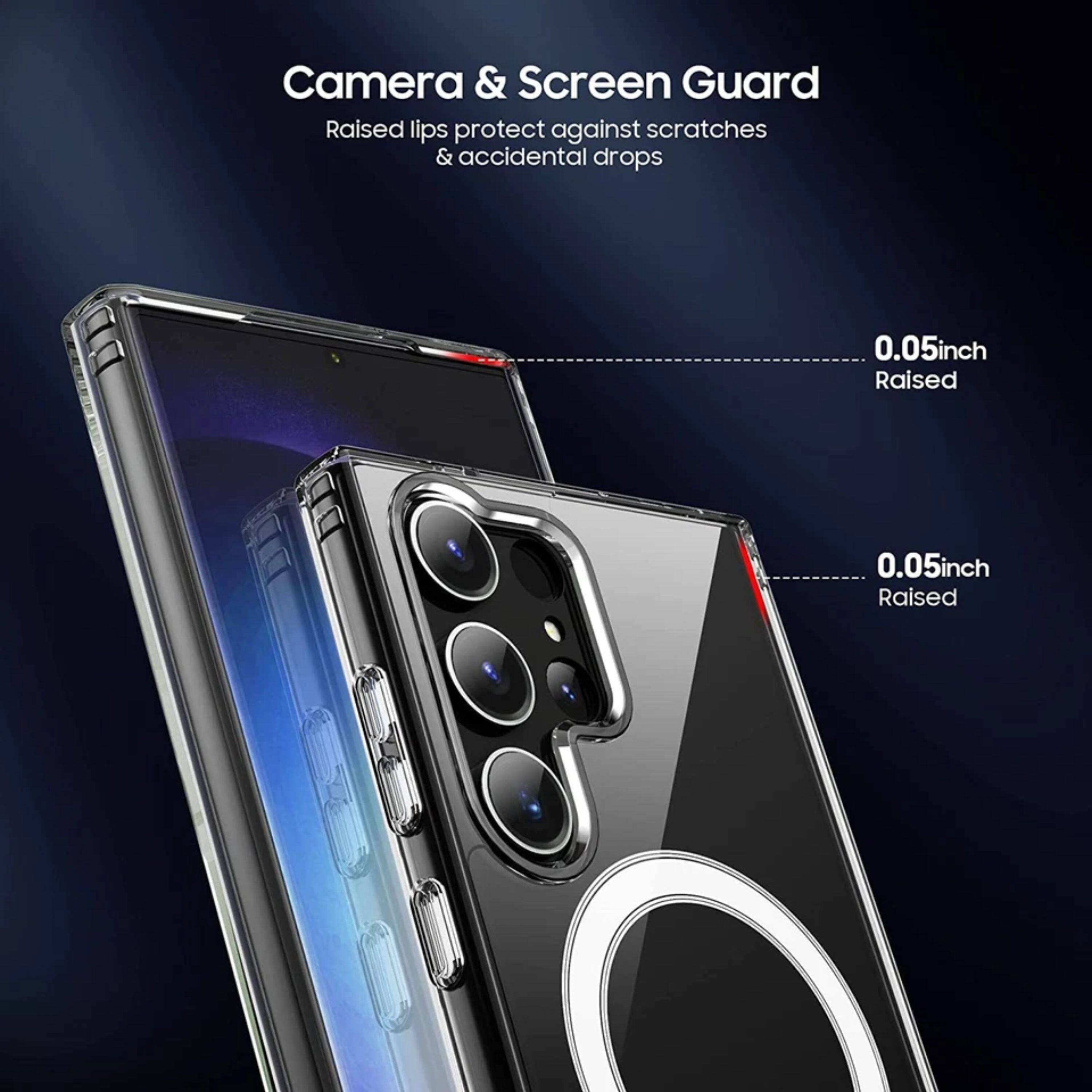 Camera & Screen Guard  
Raised lips protect against scratches & accidental drops  
0.05inch Raised  
0.05inch Raised
