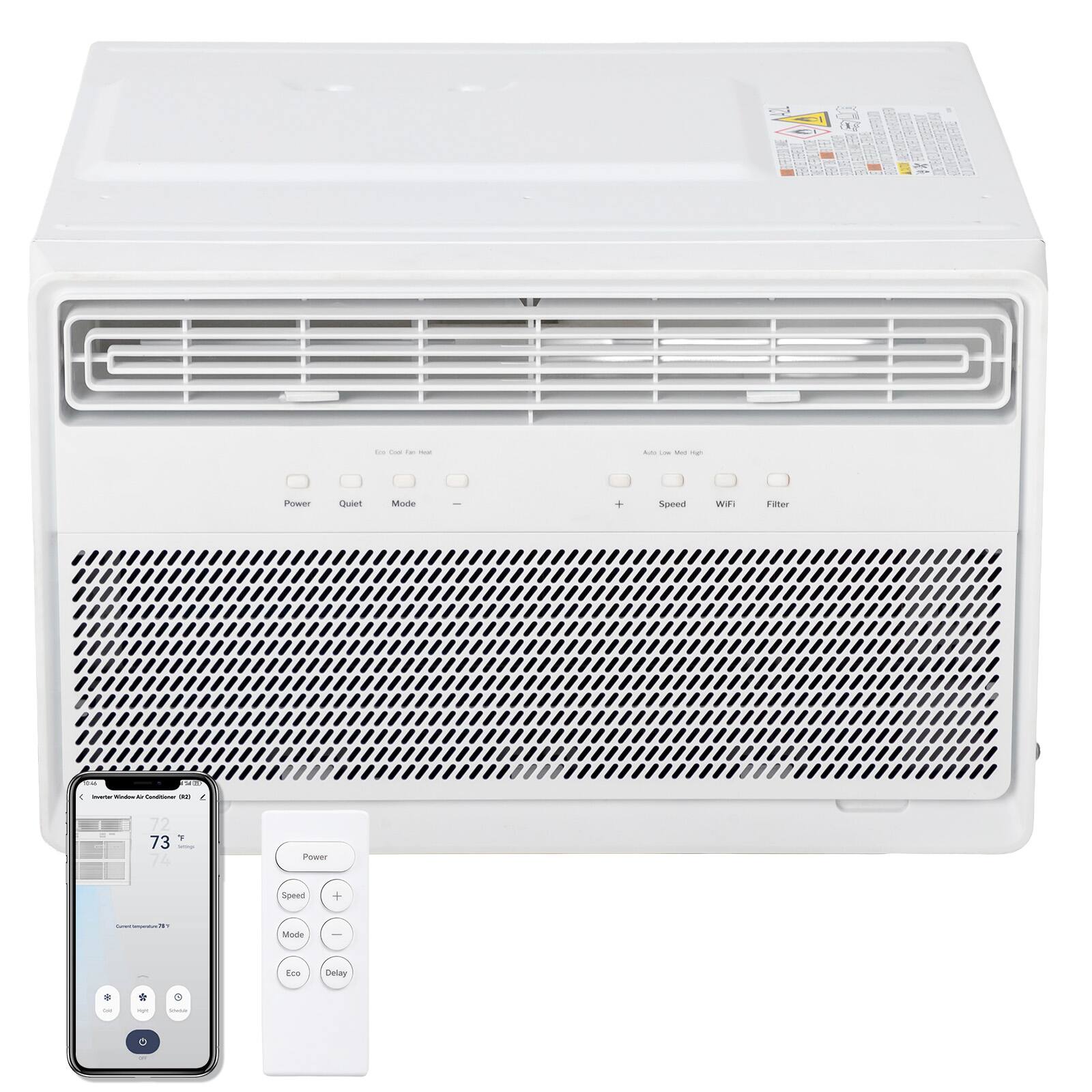 to Cool by Hot

LO ... Well High
Power
Quiet
Mode

+
Speed
WIFI
Filter
CM
W mark
0
hade Kindex 4 Conditioner R
7
72 F 73 amings 74
Power
Speed
+
.
Mode

Eco
Delay
One
sugal,
Communical
OFF