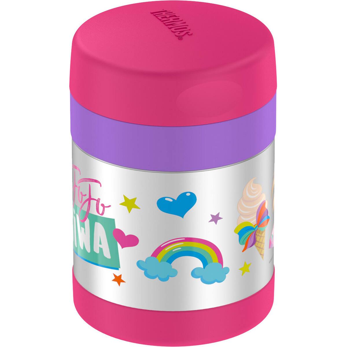 Alt View 1. Thermos - Thermos 10 oz. Kids Funtainer Stainless Steel Food Jar w/ Spoon - JoJo - JoJo.