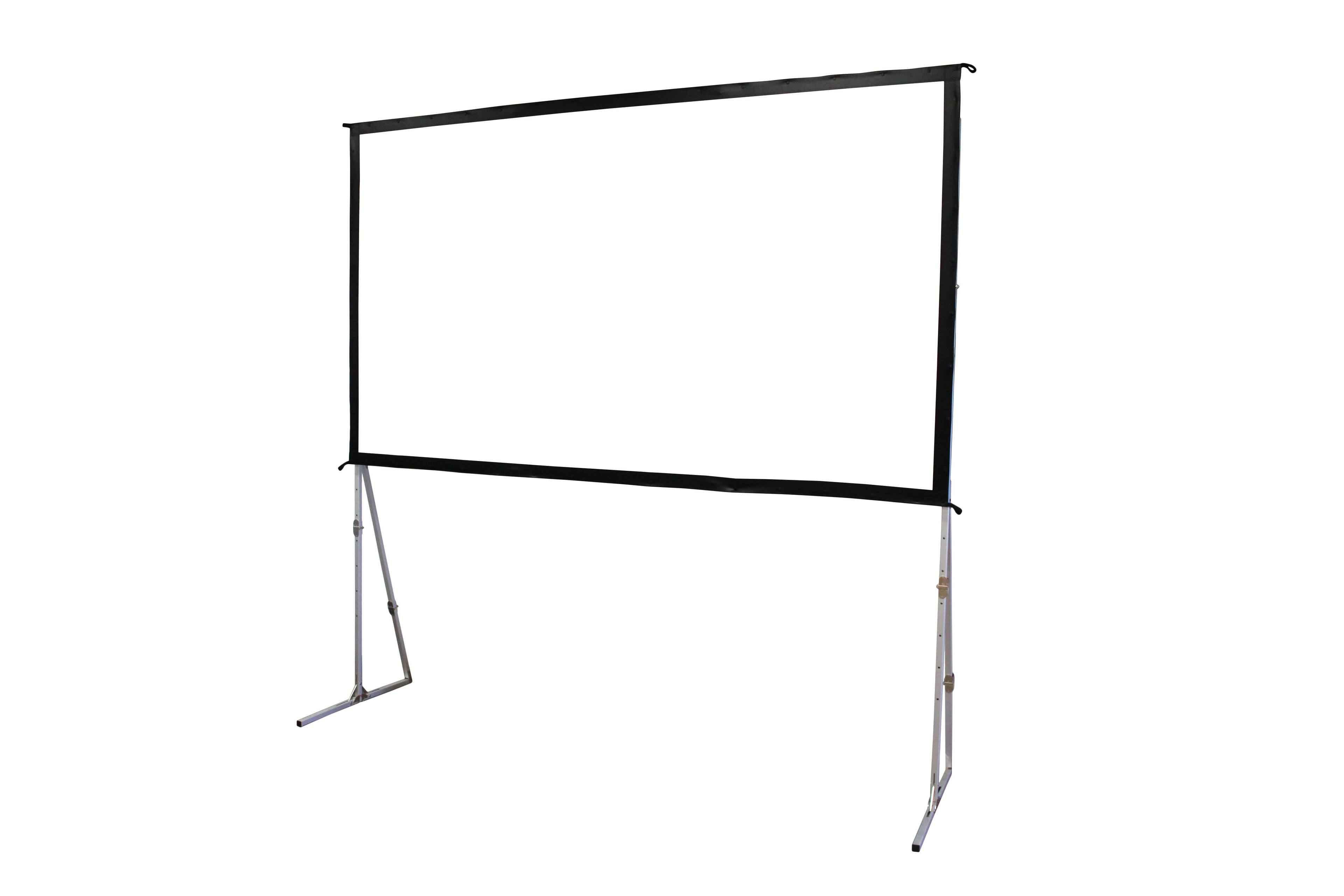 Left. Elite Screens - Yard Master Plus Portable Outdoor Folding-Frame Matte White Screen, 145" diag., 16:9, Carrying Bag, OMS145H2PLUS - Silver.