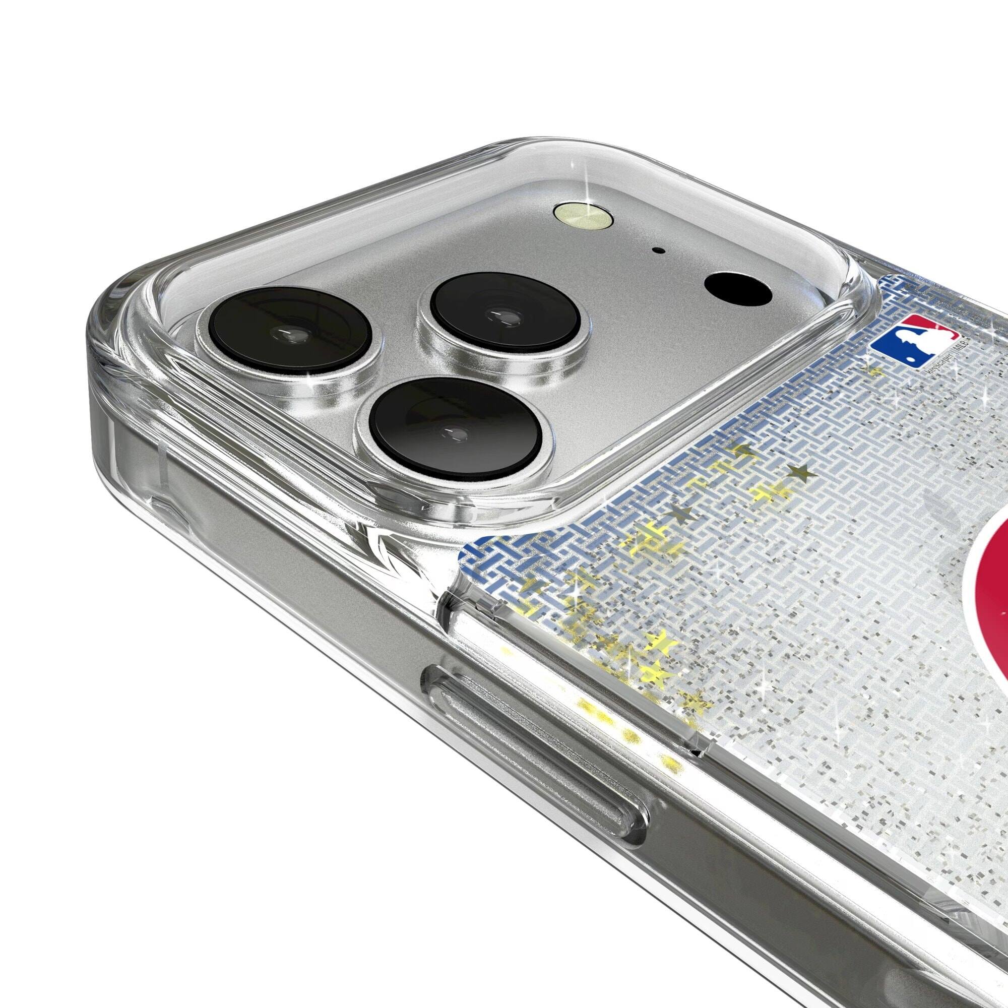 Alt View 2. Keyscaper - Linen Logo iPhone Glitter Case - 15 Pro - Multicolor.