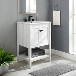 Modway - Prestige Bathroom Vanity Basin Included - White White