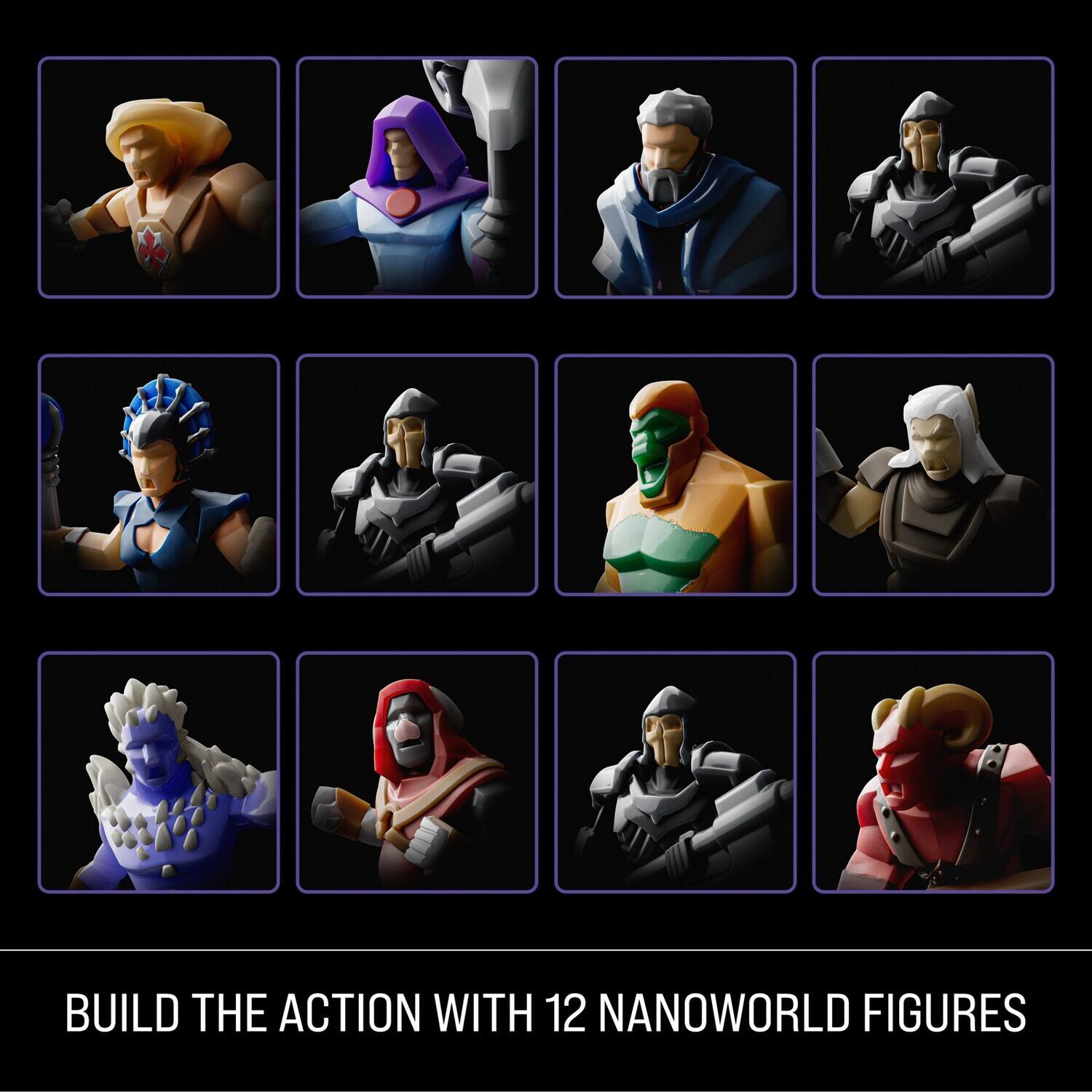 BUILD THE ACTION WITH 12 NANOWORLD FIGURES