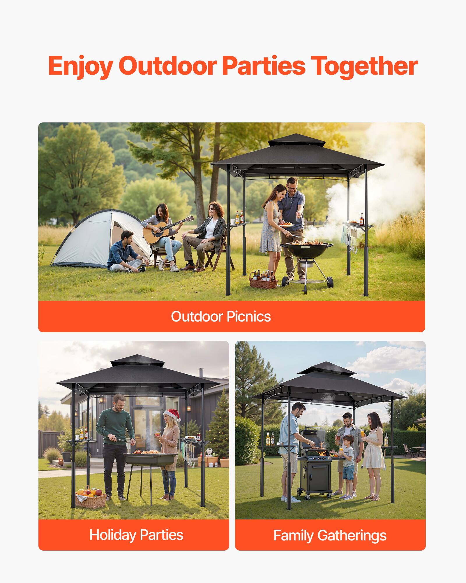 Enjoy Outdoor Parties Together

- Outdoor Picnics
- Holiday Parties
- Family Gatherings