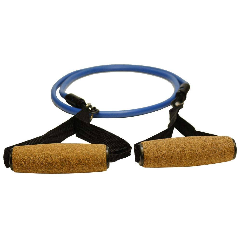 Left. Amber Sporting Goods - Latex-Free Resistance Band, Adjustable & Durable, with Travel Pouch for Effective Workouts - Multicolor.