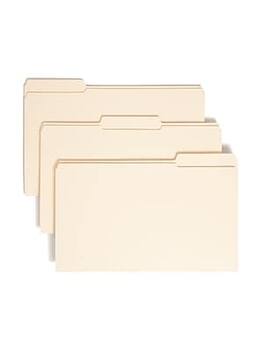Smead - File Folder, 1/3-Cut Tab, Assorted, Legal Size, 100/Box - Manila
