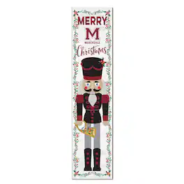 Jardine - Morehouse Maroon Tigers 11" x 46" Nutcracker Holiday Leaner Sign - White