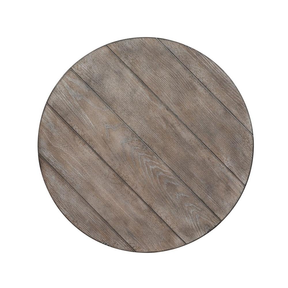 Back. Liberty Furniture Industries - Sedona Round End Table in Heavy Distressed White w/ Gravel Top - White.