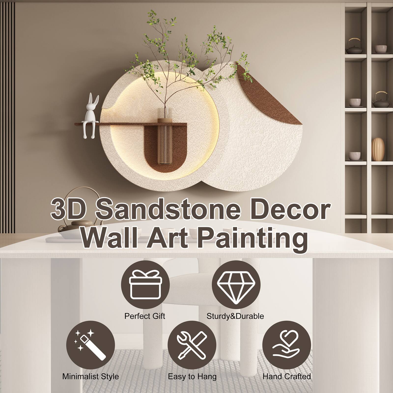 3D Sandstone Decor Wall Art Painting

- Perfect Gift
- Sturdy & Durable
- Minimalist Style
- Easy to Hang
- Hand Crafted
