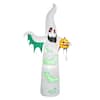 Front. Sunoyar - 12FT Halloween Inflatable Ghost & Bats LED Yard Decor w/82 String Lights & 4 Spotlights Plug-in Outdoor Lawn Decoration - White.