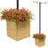 Alt View 14. Excello Global Products - Large 14"x14"x14" Wooden Planter Box and String Light Pole Set - Brown.