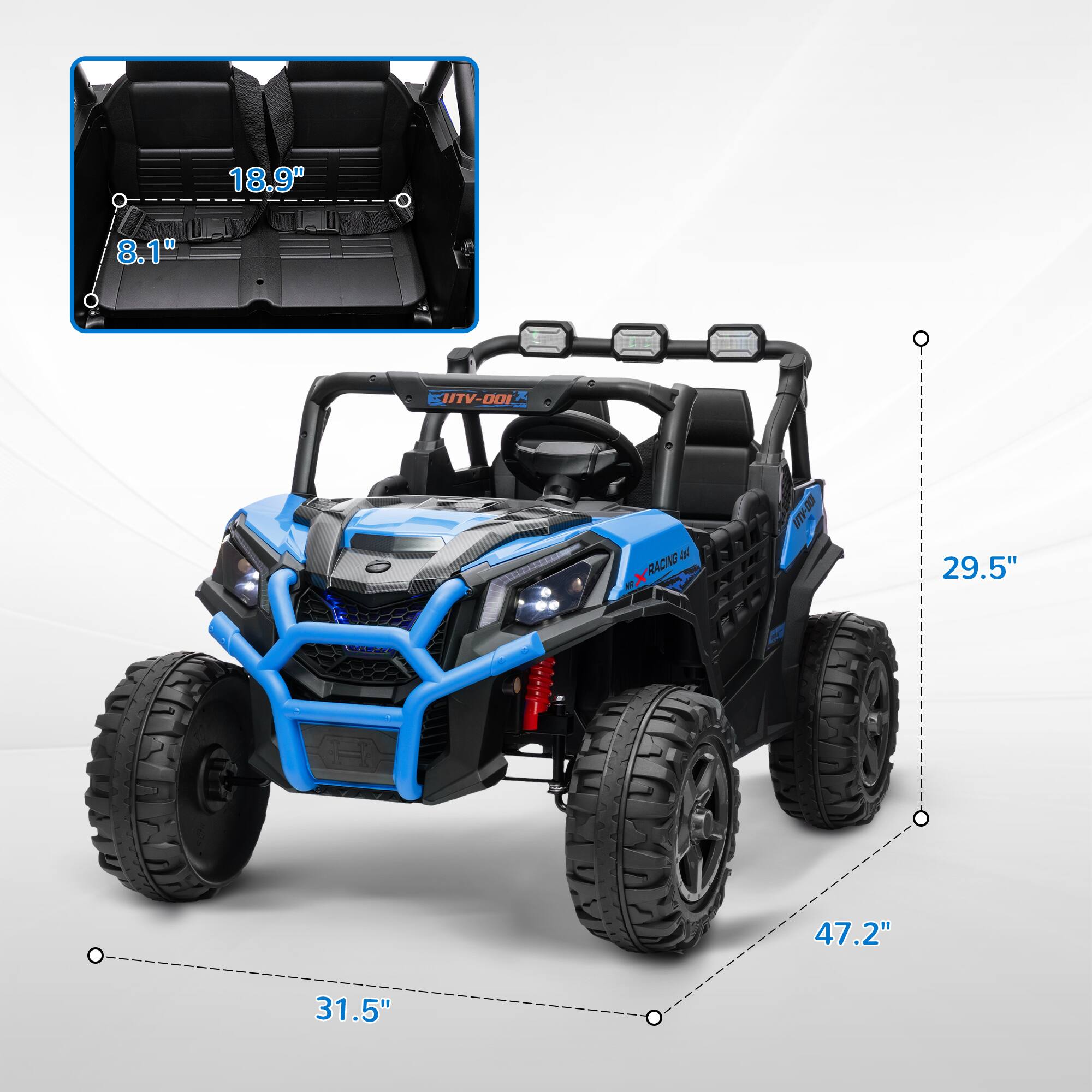 18.9" x 8.1"  
UTV-DOI X  
29.5"  
47.2"  
31.5"