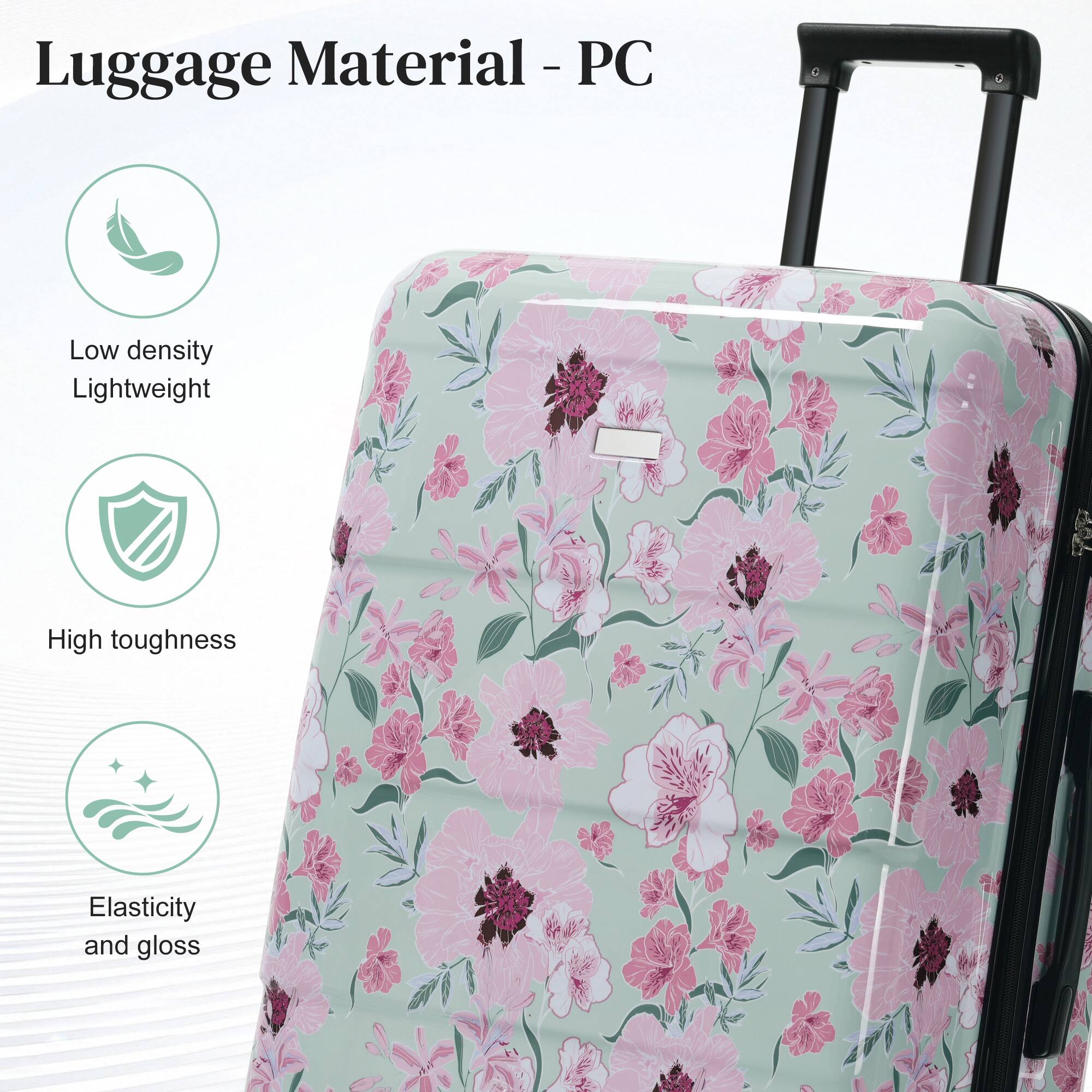 Luggage Material - PC

- Low density
- Lightweight
- High toughness
- Elasticity and gloss