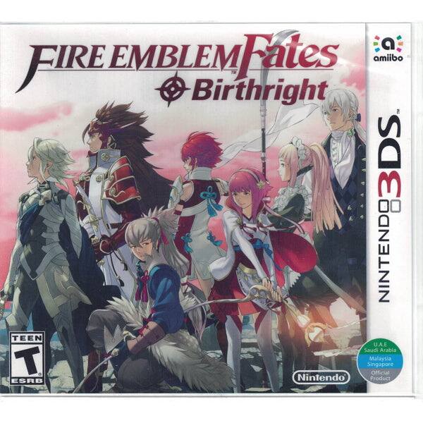 FIRE EMBLEM Fates  
Birthright  

Nintendo 3DS  

TEEN  
ESRB  

Official ESRB  
Nintendo Product  

amiibo  

U.A.E Saudi Arabia  
Malaysia Singapore  

Nintendo