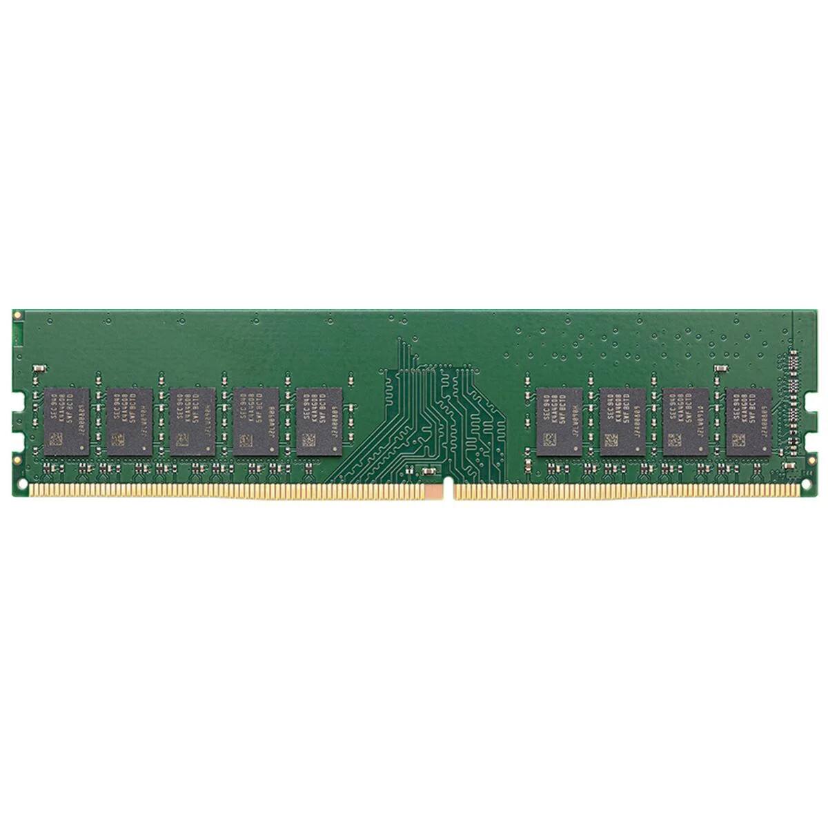 Back. Synology - Synology 8GB DDR4 SDRAM Memory Module - For Storage System - 8 GB (1 x 8GB) DDR4 SDRAM - 1.20 V - ECC - Unbuffered - Black.