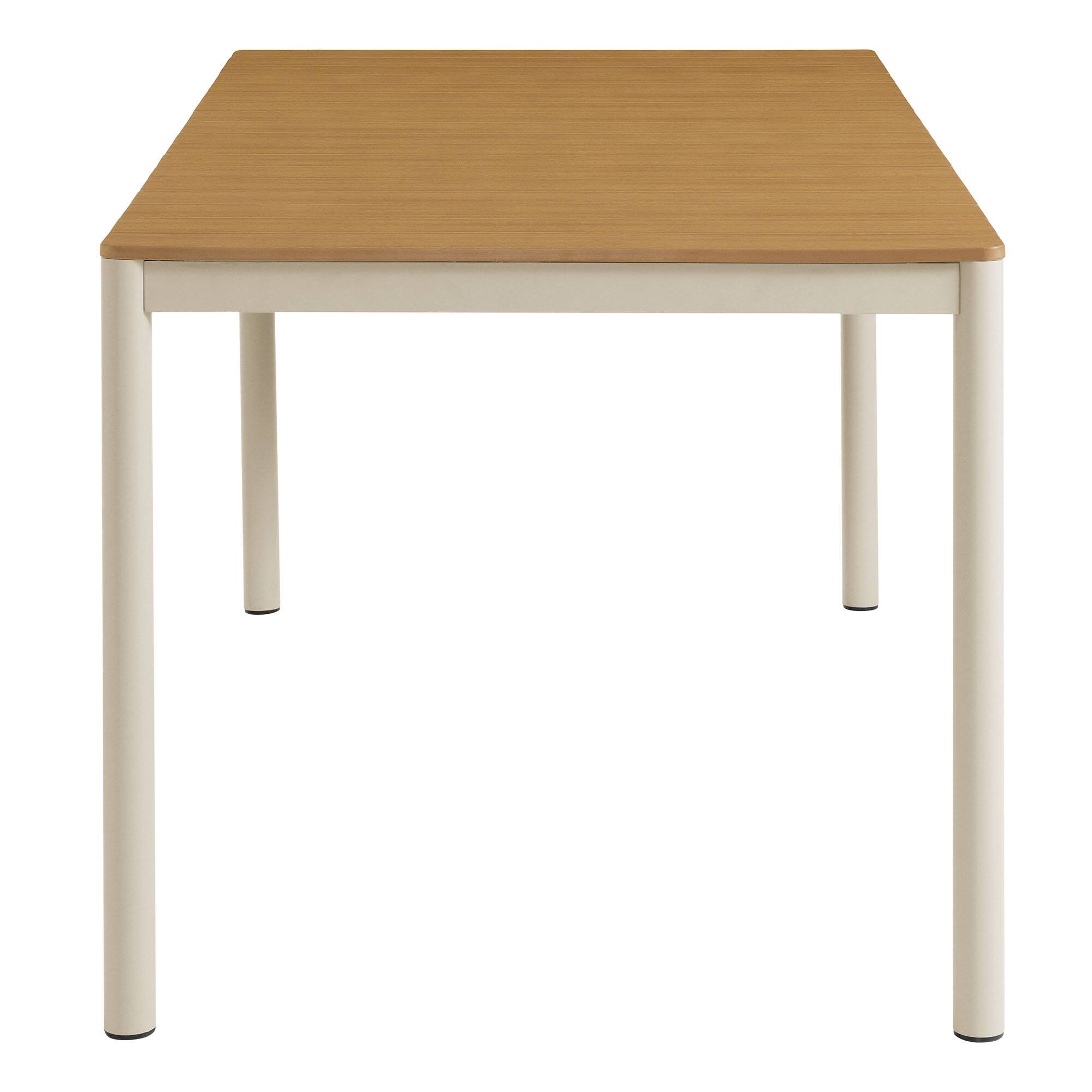 Alt View 2. Modway - Finn 71" Outdoor Patio Aluminum Dining Table with Faux Wood Top by Modway - Natural.