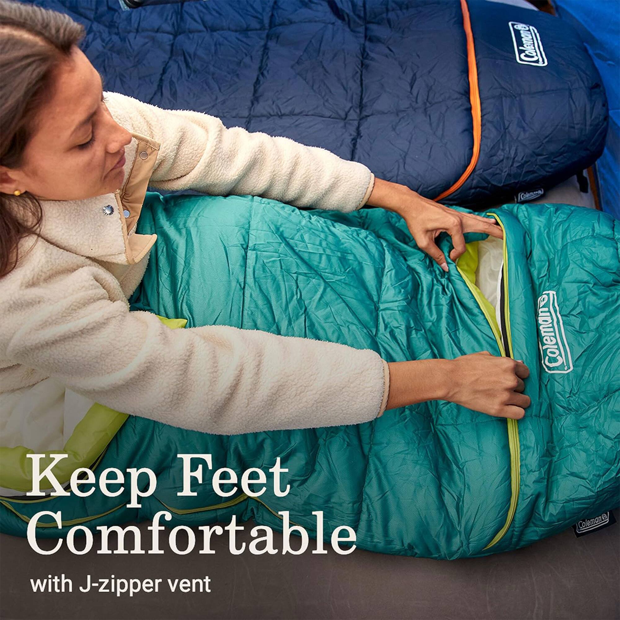 Keep Feet Comfortable with J-zipper vent