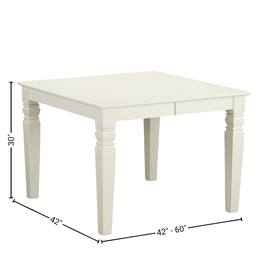 FurniFact - White 5 Piece Dining Table Set for 4 with Chairs and Kitchen Table - Brown