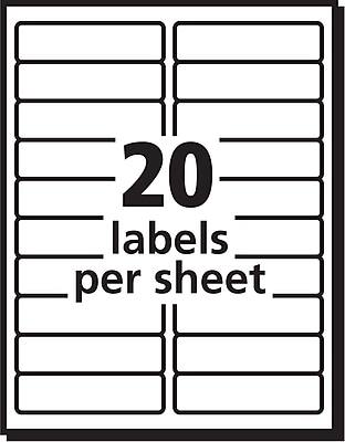 20 labels per sheet