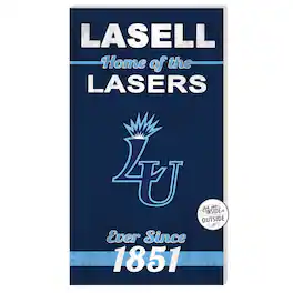 Jardine - Lasell Lasers 11" x 20" Indoor/Outdoor Home Of The Sign - Navy