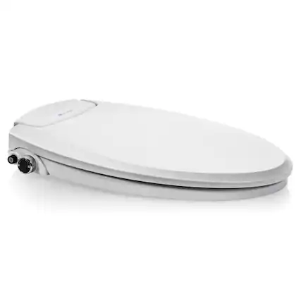 Front. Brondell - Brondell Swash Ecoseat N/A gal White Round Bidet Toilet Seat - White.