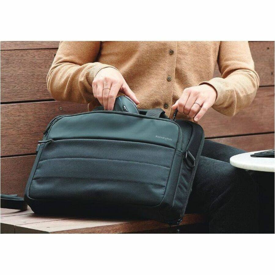 Alt View 5. Kensington - Kensington Carrying Case for 15.6" to 16" Notebook - Black - 600D Polyester, Polyurethane Exterior Material - 210D - Black.