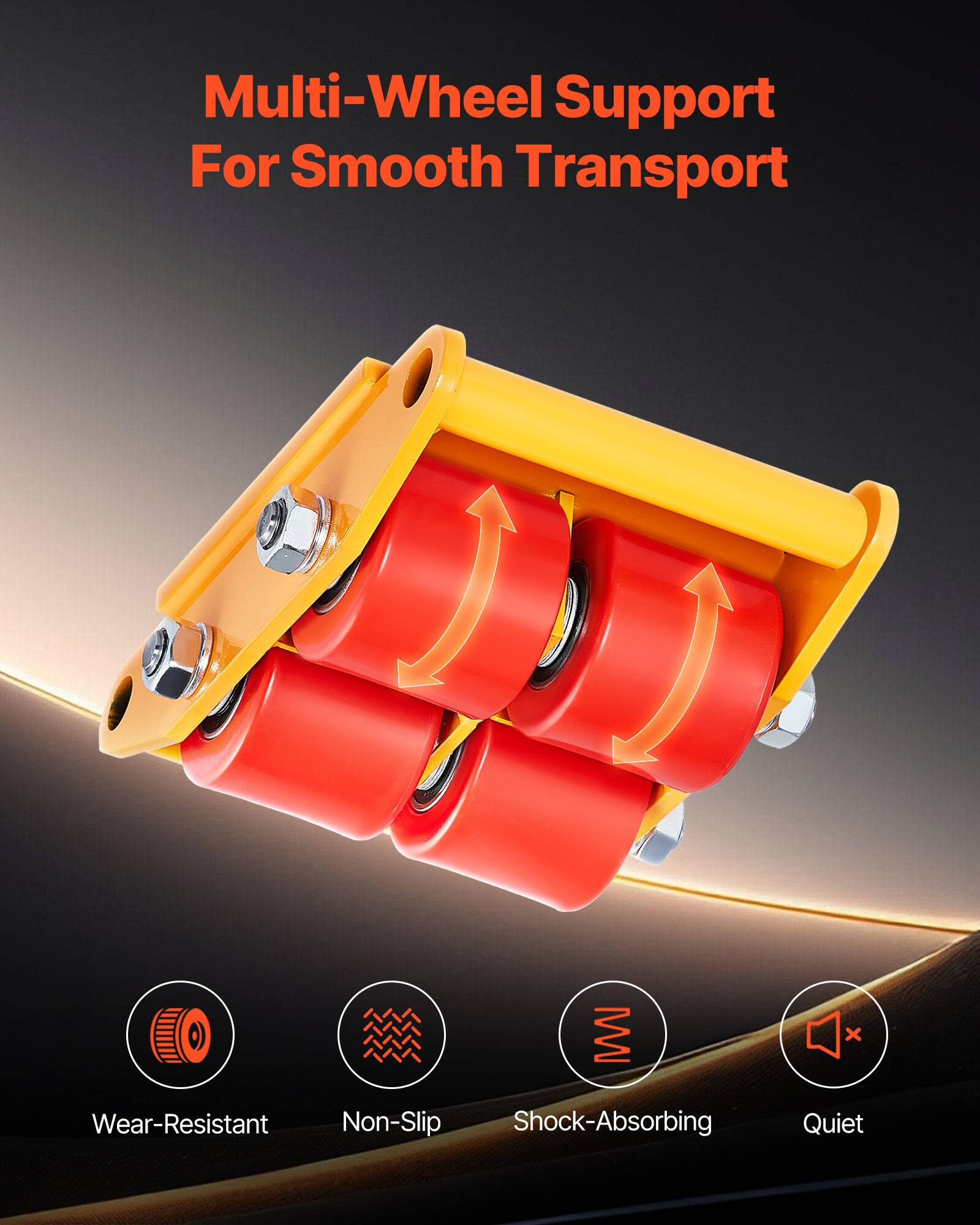 Multi-Wheel Support For Smooth Transport

- Wear-Resistant
- Non-Slip
- Shock-Absorbing
- Quiet