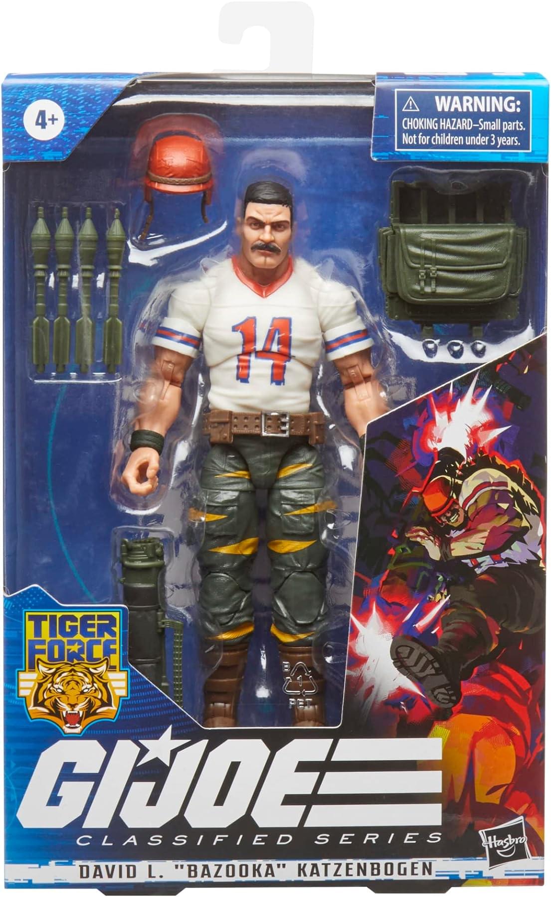 4+  
WARNING: CHOKING HAZARD—Small parts. Not for children under 3 years.  

14 TIGER FORCE  
PET GIJOE CLASSIFIED SERIES  
DAVID L. "BAZOOKA" KATZENBOGEN