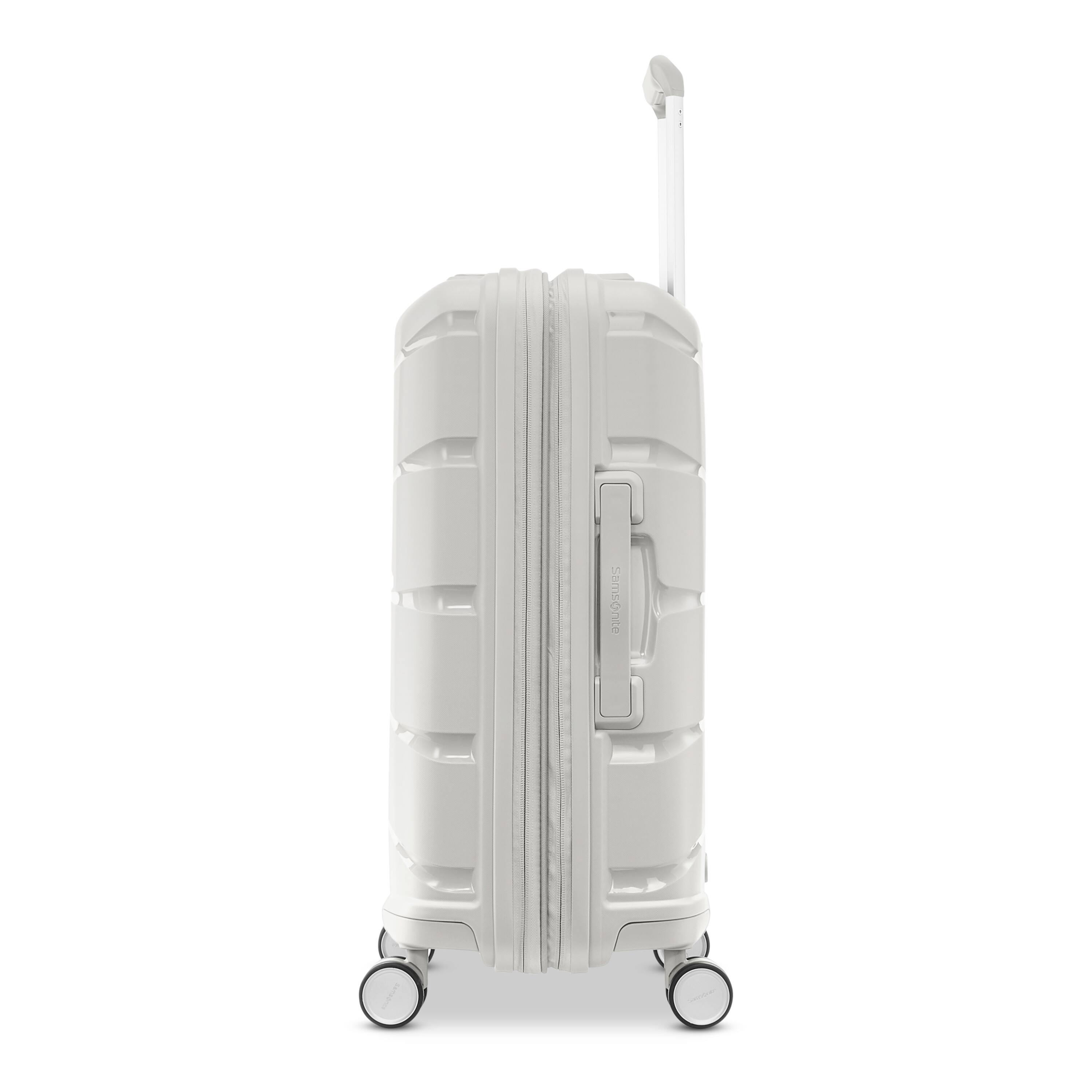 Left. Samsonite - Outline Pro Medium Spinner Suitcase - Stone Grey.