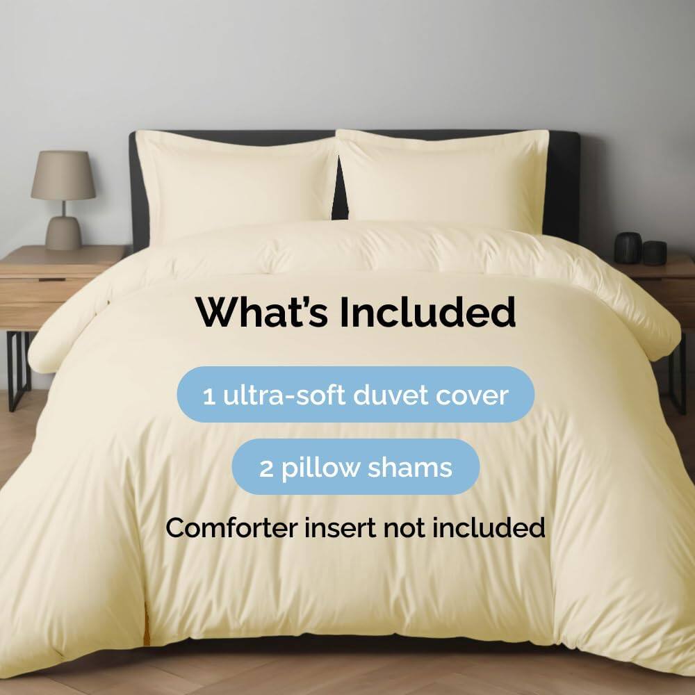 What's Included  
1 ultra-soft duvet cover  
2 pillow shams  
Comforter insert not included