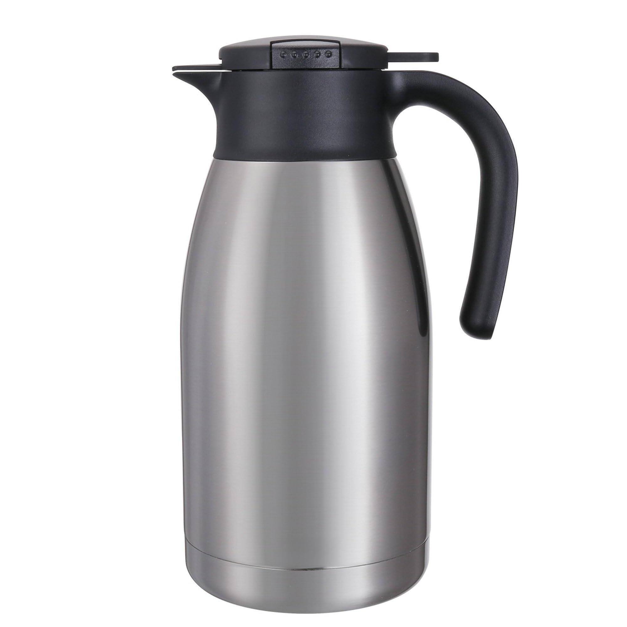 Front. Dapper Styles - Thermal Coffee Carafe Insulated Stainless Steel Carafes For Keeping Hot/double Walled Vacuum (silver ) - Silver-50.7 Ounces.