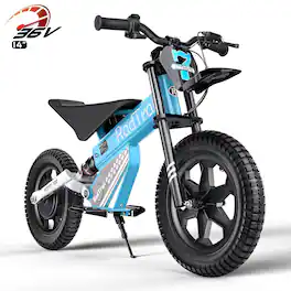 ANPABO - 36V Kids Electric Dirt Bike, 400W Peak Brushless Motor, 14" Pneumatic Tires, Electric Dirt Bike for Kids Ages 5+ - Blue