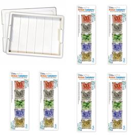 Bead Storage Solutions - Bead Storage Bundle with Tray, Lid, and 30 Piece Craft Supplies Container Pack