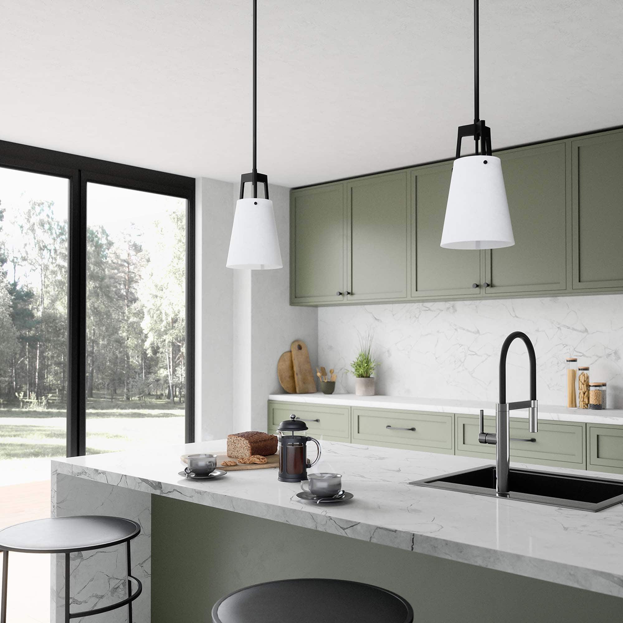 Aspire Pendant Light by Modway - White Bronze