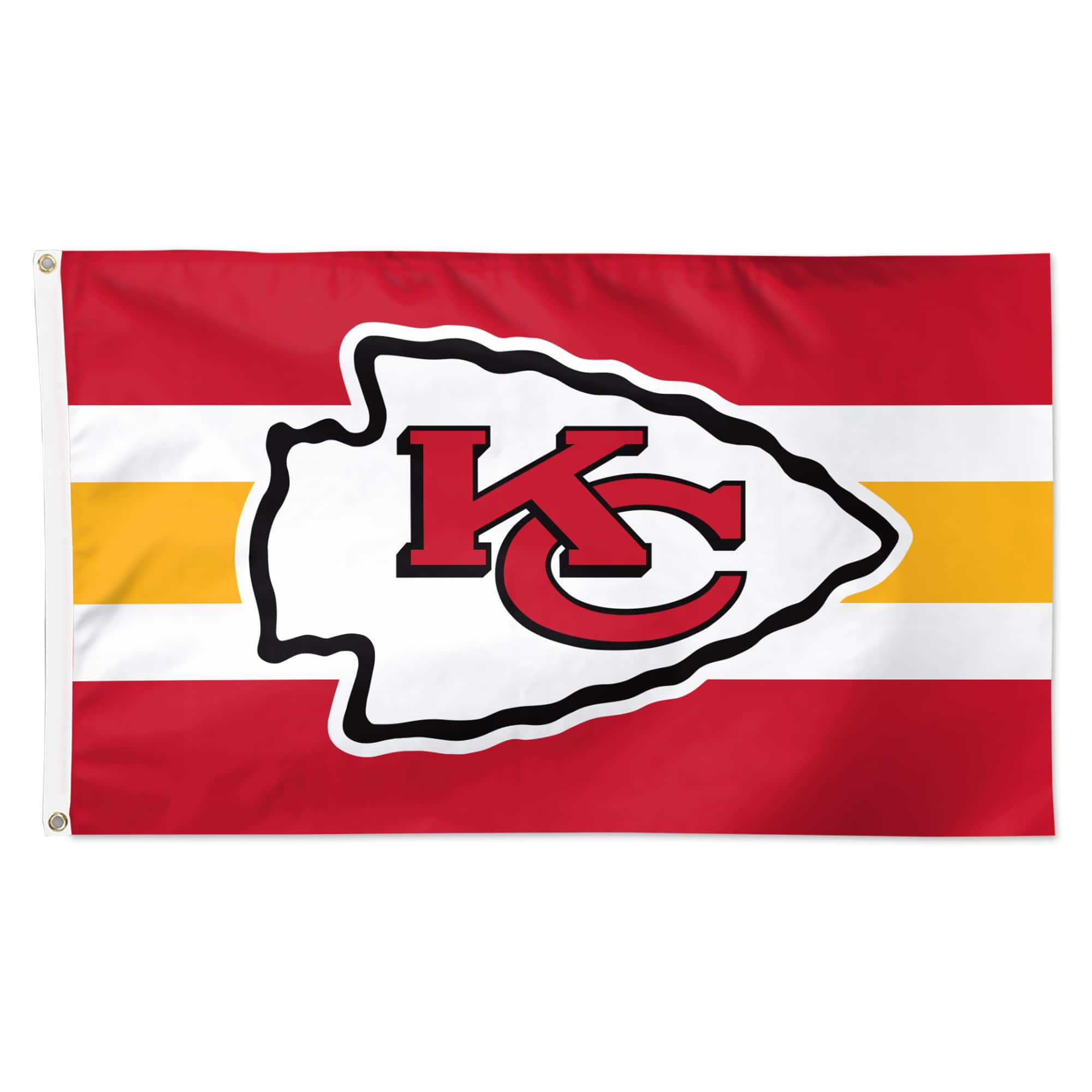 WinCraft - Kansas City Chiefs 3' x 5' Horizontal Stripe 1-Sided Deluxe Flag - Multicolor price history on PriceWatchPro