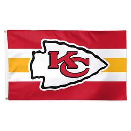 WinCraft - Kansas City Chiefs 3' x 5' Horizontal Stripe 1-Sided Deluxe Flag - Multicolor