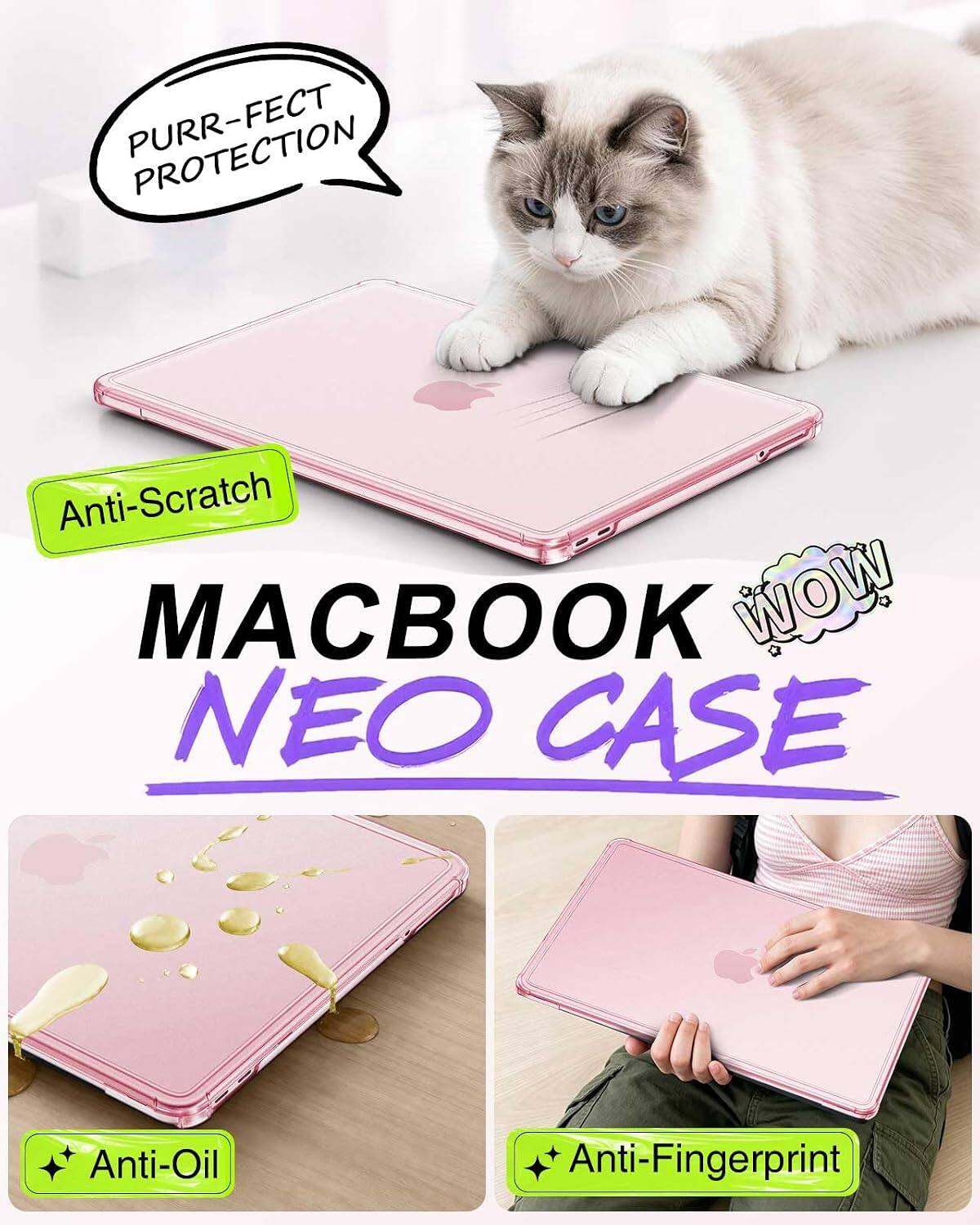 PROTECTION Anti-Scratch MACBOOK WOW NEO CASE Anti-Oil Anti-Fingerprint