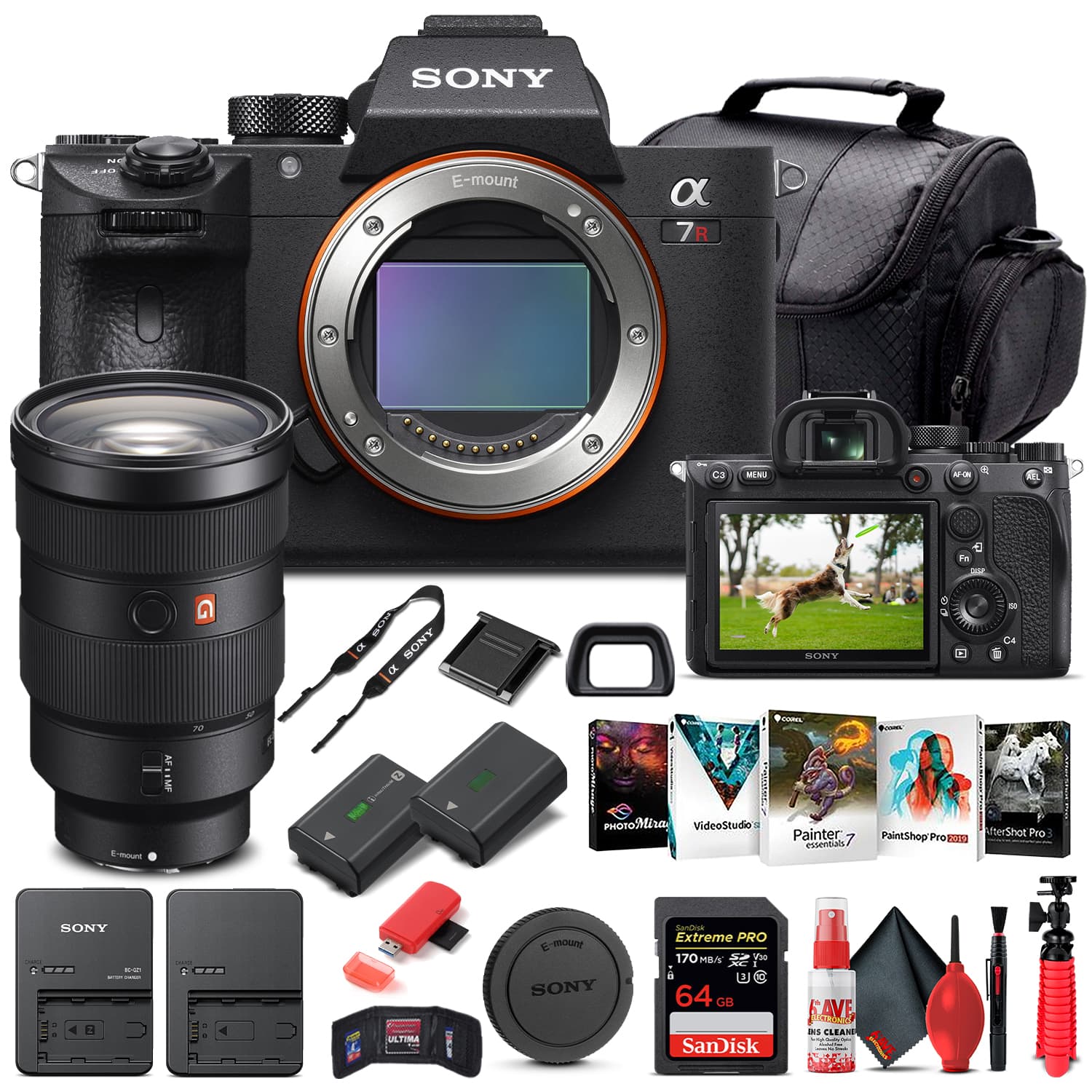 Alpha a7R IV Mirrorless Camera W/ Sony FE 24-70mm Lens - Basic Bundle