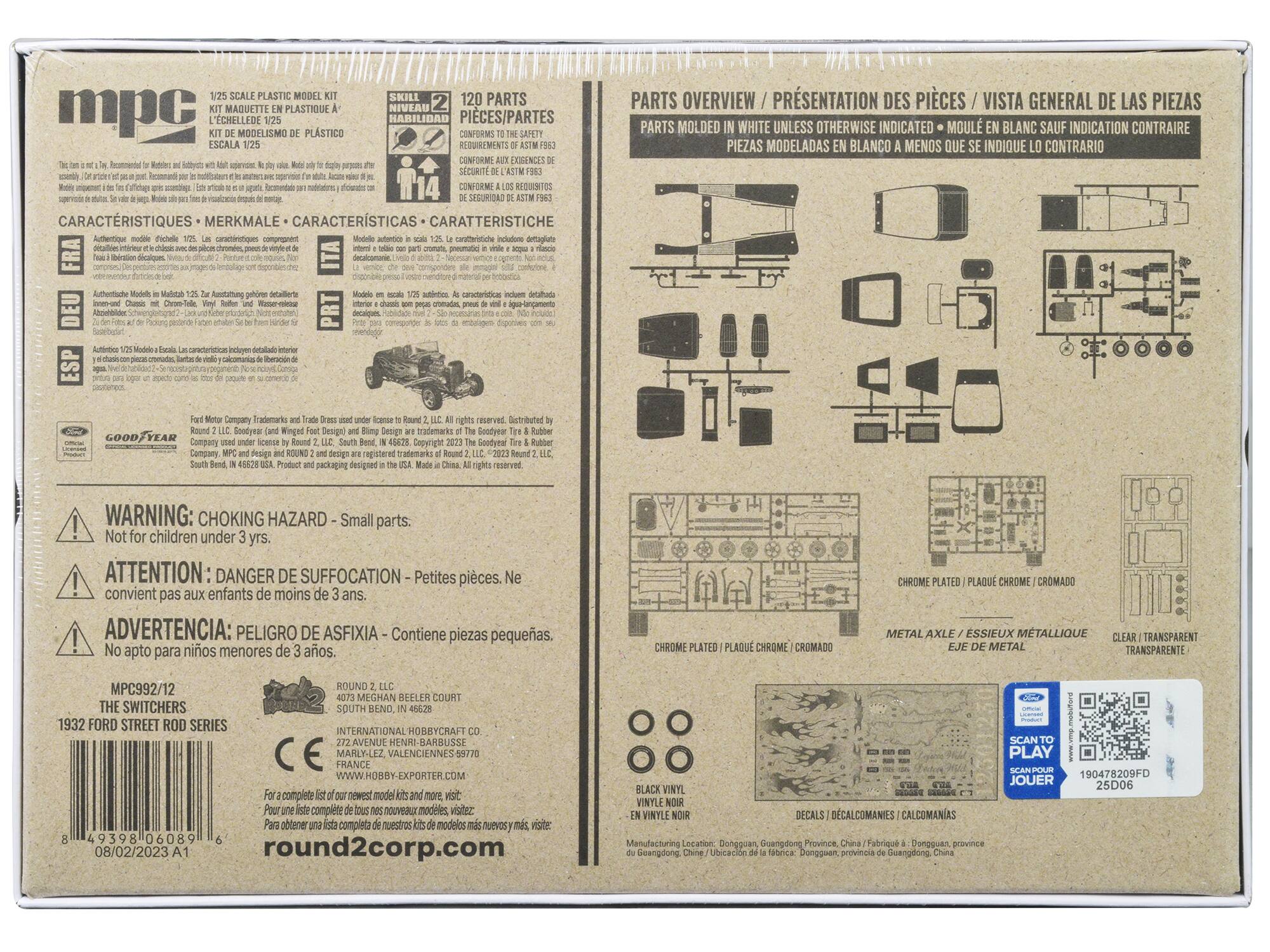 **MPC**

**1/25 SCALE PLASTIC MODEL KIT**  
KIT MAQUETTE EN PLASTIQUE À  
ÉCHELLE 1/25  
KIT MODELISMO PLÁSTICO A  
ESCALA 1/25  
KIT MODELLO IN PLASTICA A  
SCALA 1/25

**SKILL LEVEL 2**  
NIVEAU 2  
HABILIDAD 2  
SKILL LEVEL 2  
NIVEL 2  
HABILIDAD 2

**120 PARTS**  
PIÈCES/PARTES  
CONFORMES À LA SÉCURITÉ F93  
CONFORME AUX EXIGENCES DE  
SÉCURITÉ ASTM F963  
CONFORME A LOS REQUERIMIENTOS  
DE SEGURIDAD ASTM F963  
CONFORME A IEC 62115  
CONFORME A IEC 62115  
CONFORME A IEC 62115  
CONFORME A IEC 62115

**CARACTÉRISTIQUES • MERKMALE • CARACTERÍ