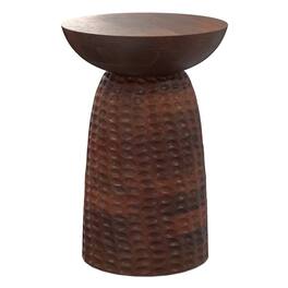 Simpli Home - Boyd 16 inch Wide Solid Mango Contemporary Tall Accent Table, Assembled - Warm Dark Brown