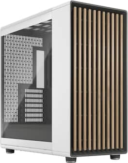Fractal Design North Chalk White with Oak Front and Clear TG Fractal Design North Chalk White with Oak Front and Clear TG