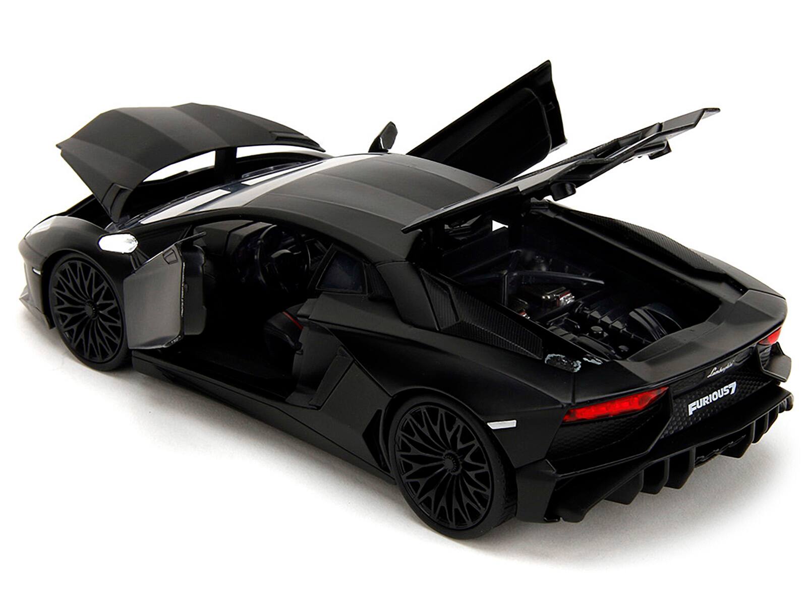 Back. Jada - Shaw's Lamborghini Aventador Matt Black "Furious 7" (2015) Movie "Fast & Furious" Series 1/24 Diecast Model Car by Jada - Matt Black.