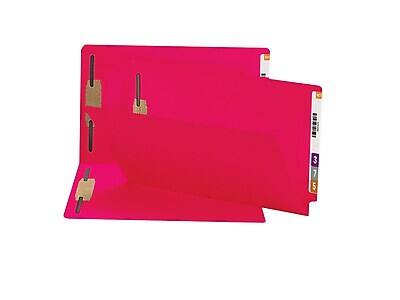 Alt View 1. Smead - Shelf-Master Reinforced Classification Folder, 3/4" Expansion, Legal Size, Red, 50/Box  - Red.