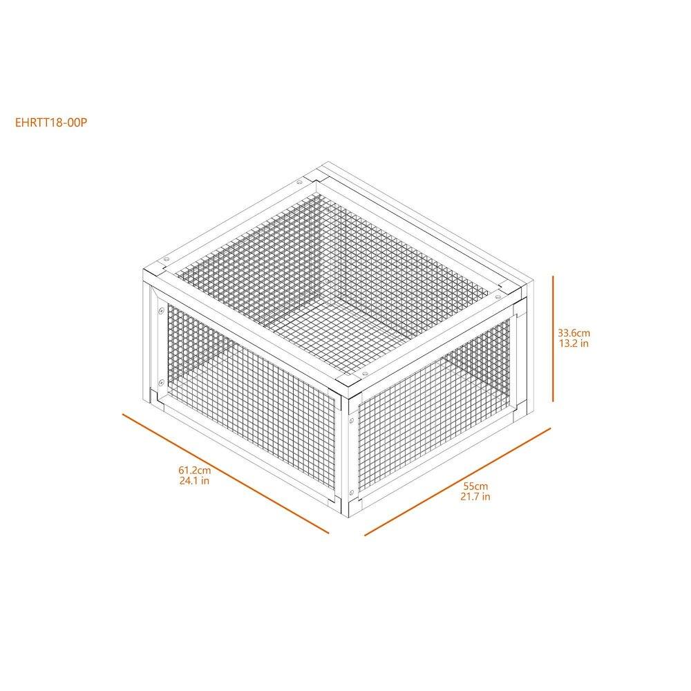 EHRTT18-00P  
33.6cm 13.2 in  
61.2cm 24.1 in  
55cm 21.7 in